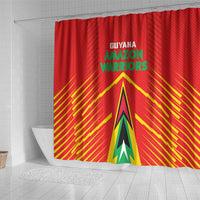 Guyana Cricket Amazon Warriors Shower Curtain Green Red Gold Glory - Wonder Print Shop