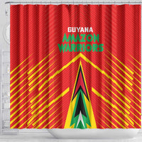 Guyana Cricket Amazon Warriors Shower Curtain Green Red Gold Glory - Wonder Print Shop