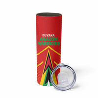 Custom Guyana Cricket Amazon Warriors Skinny Tumbler Green Red Gold Glory - Wonder Print Shop