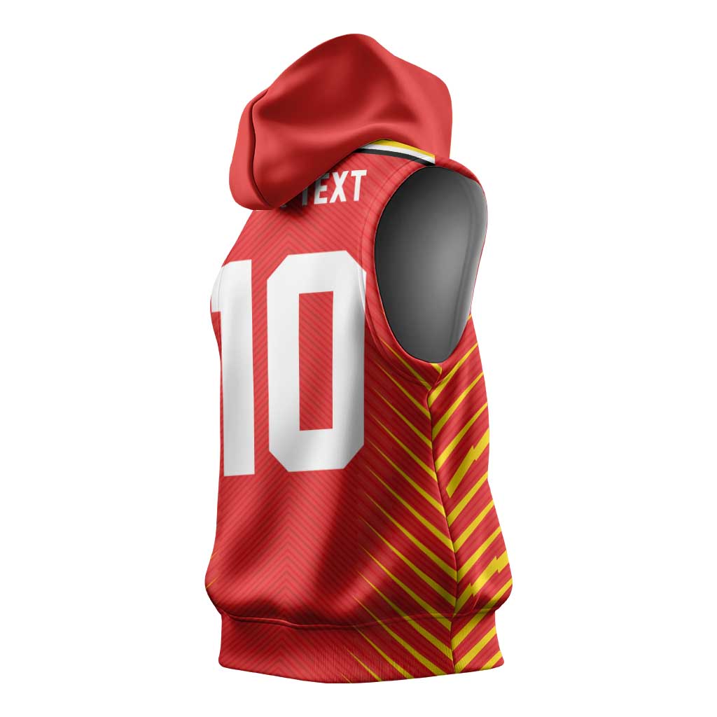 Custom Guyana Cricket Amazon Warriors Sleeveless Hoodie Green Red Gold Glory - Wonder Print Shop