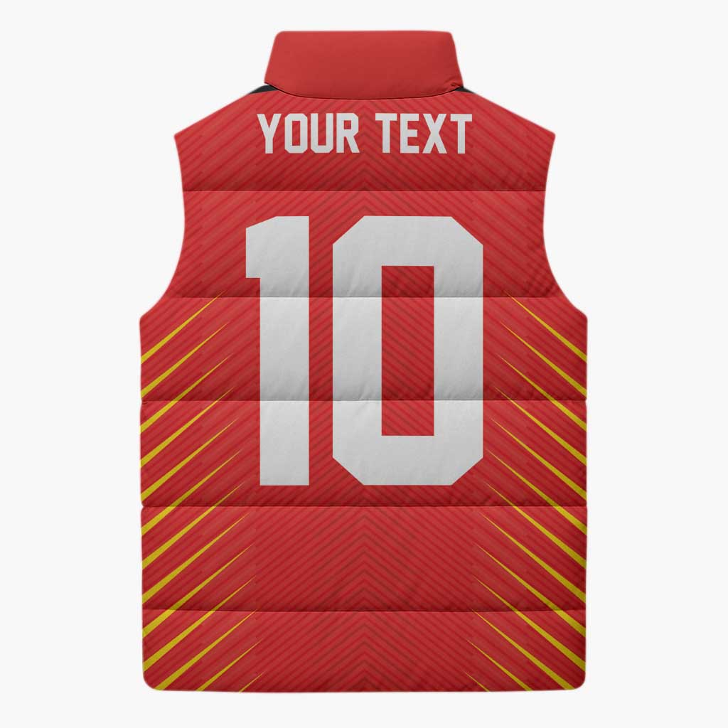 Custom Guyana Cricket Amazon Warriors Sleeveless Puffer Jacket Green Red Gold Glory - Wonder Print Shop