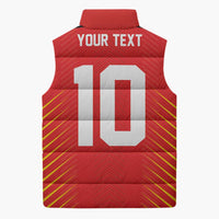 Custom Guyana Cricket Amazon Warriors Sleeveless Puffer Jacket Green Red Gold Glory - Wonder Print Shop