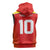 Custom Guyana Cricket Amazon Warriors Sleeveless Zip Hoodie Green Red Gold Glory - Wonder Print Shop