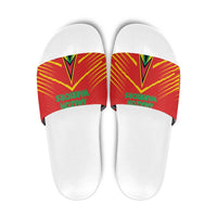 Guyana Cricket Amazon Warriors Slide Sandals Green Red Gold Glory - Wonder Print Shop