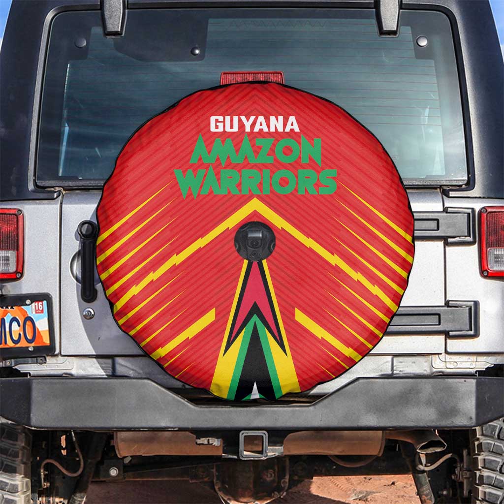 Guyana Cricket Amazon Warriors Spare Tire Cover Green Red Gold Glory - Wonder Print Shop
