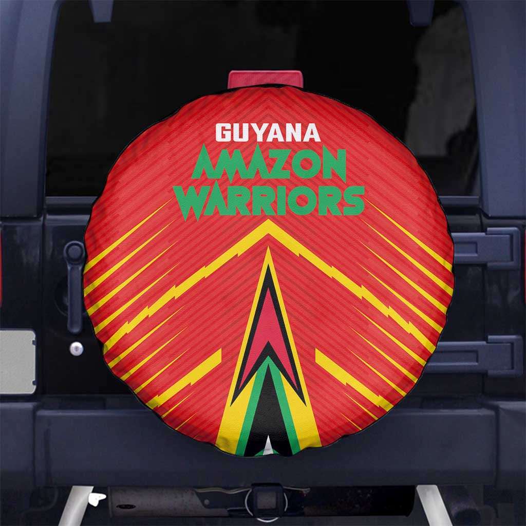 Guyana Cricket Amazon Warriors Spare Tire Cover Green Red Gold Glory - Wonder Print Shop