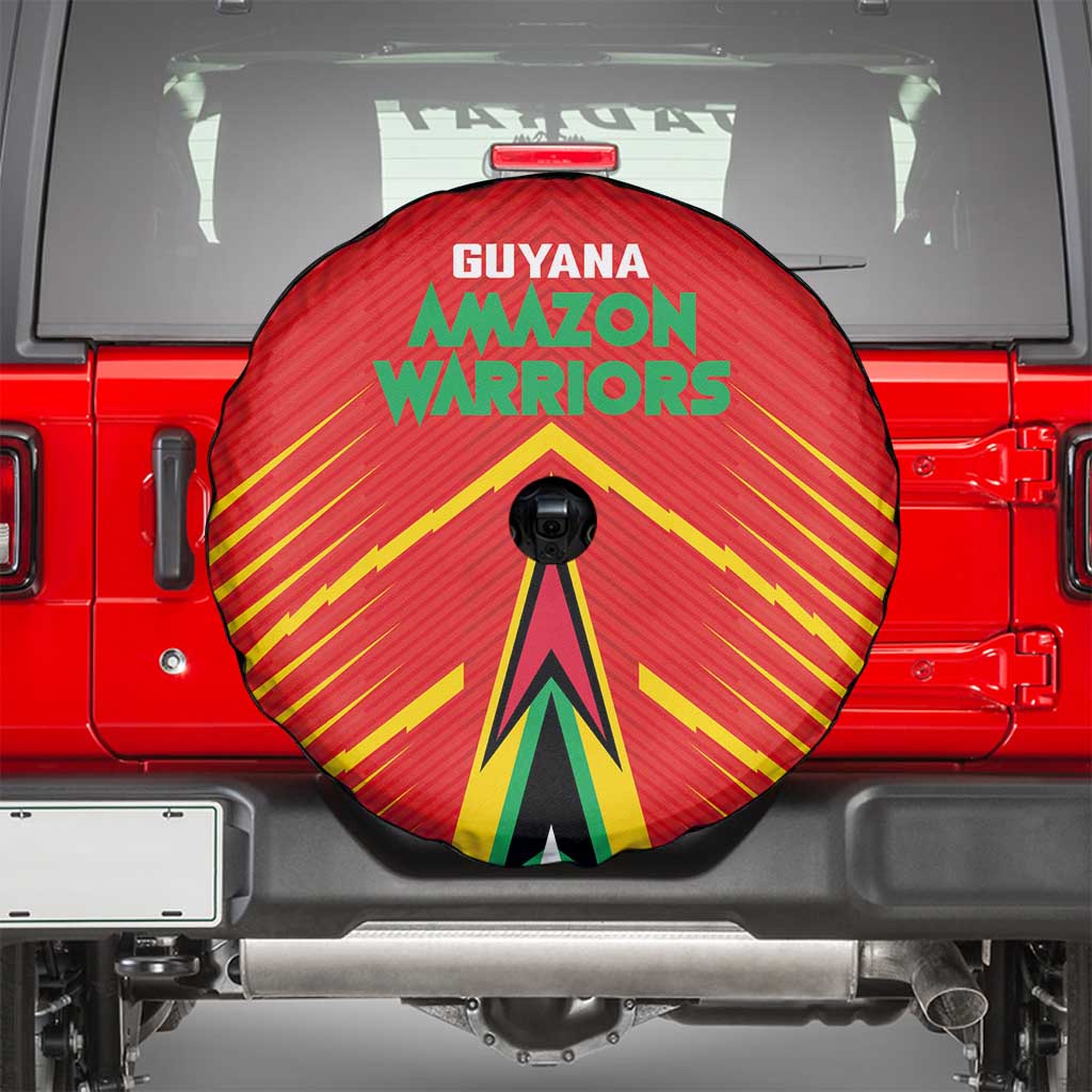 Guyana Cricket Amazon Warriors Spare Tire Cover Green Red Gold Glory - Wonder Print Shop