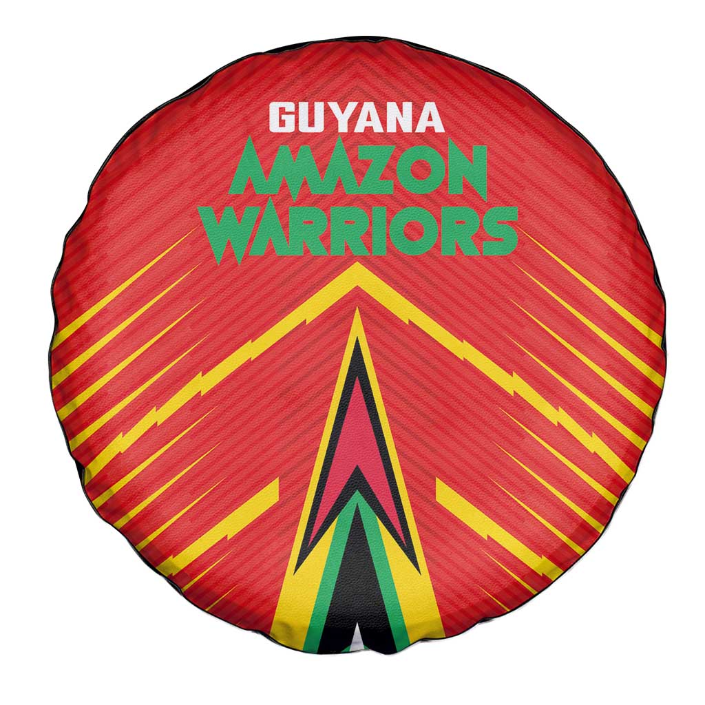 Guyana Cricket Amazon Warriors Spare Tire Cover Green Red Gold Glory - Wonder Print Shop