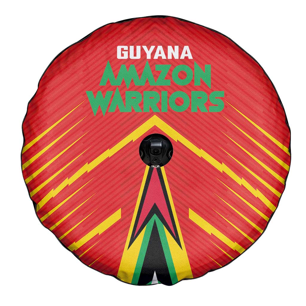 Guyana Cricket Amazon Warriors Spare Tire Cover Green Red Gold Glory - Wonder Print Shop