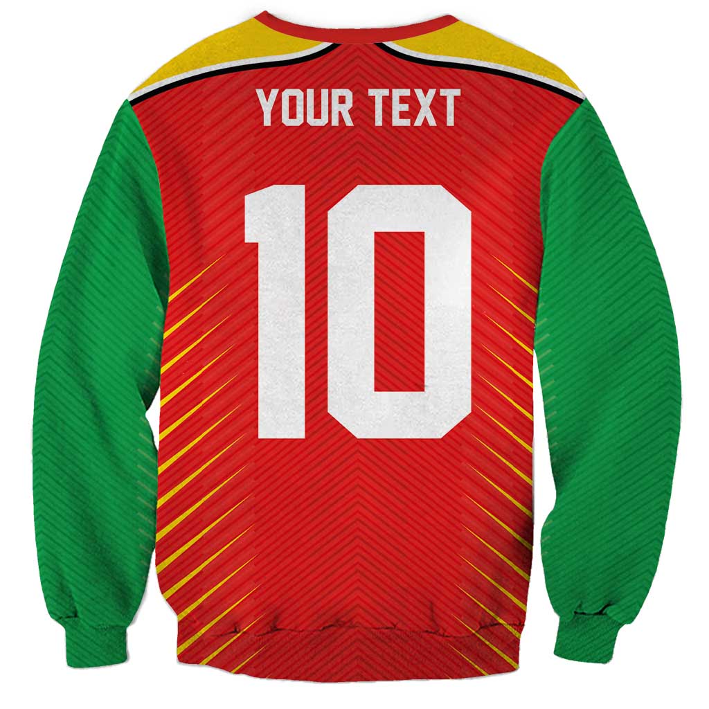 Custom Guyana Cricket Amazon Warriors Sweatshirt Green Red Gold Glory - Wonder Print Shop