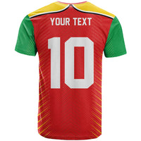 Custom Guyana Cricket Amazon Warriors T Shirt Green Red Gold Glory - Wonder Print Shop