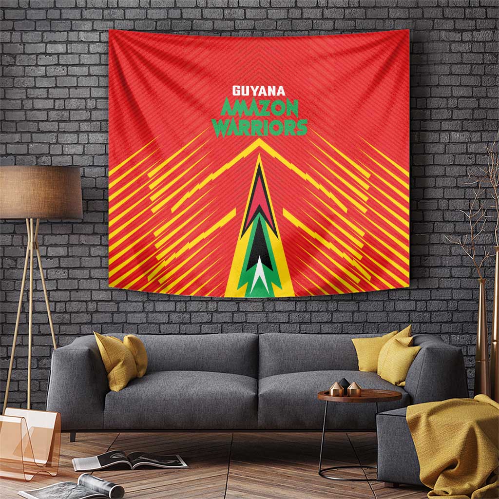 Guyana Cricket Amazon Warriors Tapestry Green Red Gold Glory - Wonder Print Shop