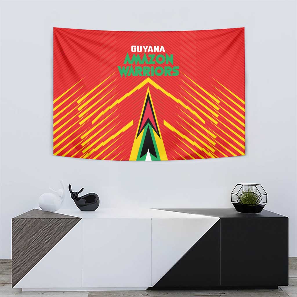 Guyana Cricket Amazon Warriors Tapestry Green Red Gold Glory - Wonder Print Shop