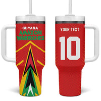 Custom Guyana Cricket Amazon Warriors Tumbler With Handle Green Red Gold Glory - Wonder Print Shop