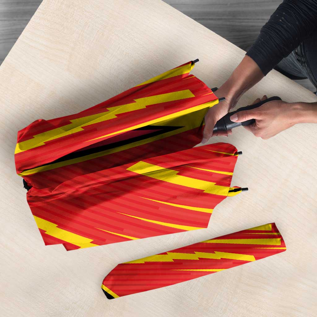 Guyana Cricket Amazon Warriors Umbrella Green Red Gold Glory - Wonder Print Shop