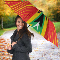 Guyana Cricket Amazon Warriors Umbrella Green Red Gold Glory - Wonder Print Shop