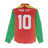 Custom Guyana Cricket Amazon Warriors Women Casual Shirt Green Red Gold Glory - Wonder Print Shop