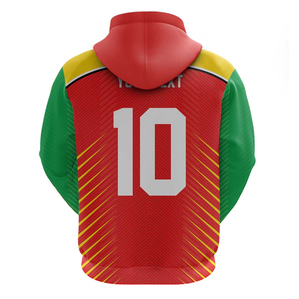 Custom Guyana Cricket Amazon Warriors Zip Hoodie Green Red Gold Glory - Wonder Print Shop