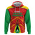 Custom Guyana Cricket Amazon Warriors Zip Hoodie Green Red Gold Glory - Wonder Print Shop