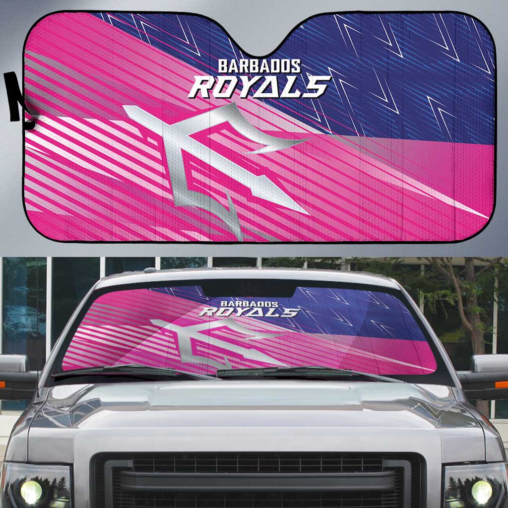 Barbados Cricket Royals Auto Sun Shade Sporty Style with Trident Symbol - Wonder Print Shop