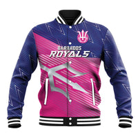 Custom Barbados Cricket Royals Baseball Jacket Sporty Style with Trident Symbol - Wonder Print Shop