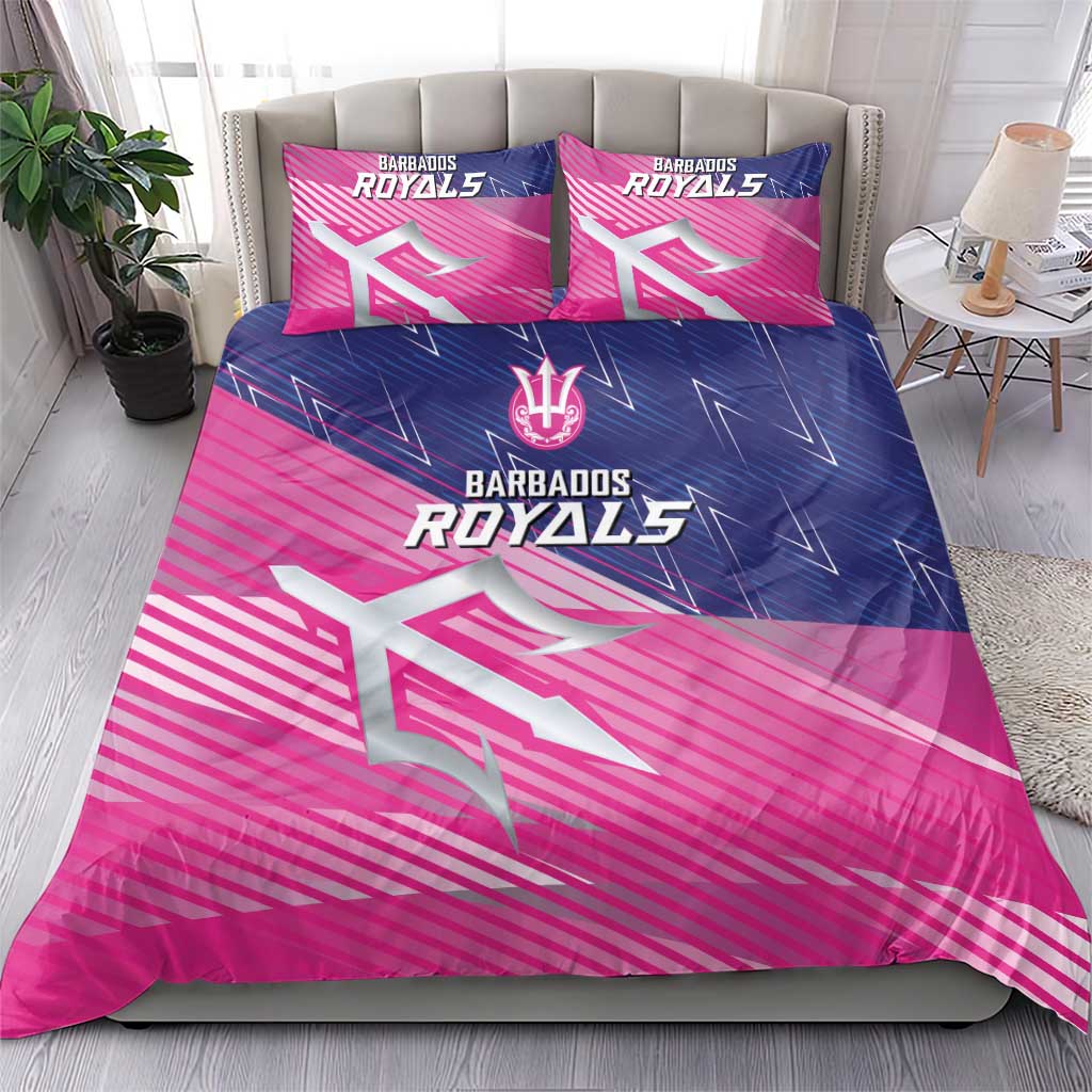 Barbados Cricket Royals Bedding Set Sporty Style with Trident Symbol - Wonder Print Shop
