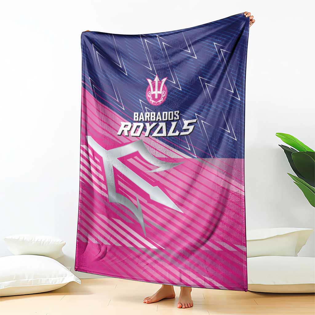 Barbados Cricket Royals Blanket Sporty Style with Trident Symbol - Wonder Print Shop