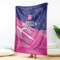 Barbados Cricket Royals Blanket Sporty Style with Trident Symbol - Wonder Print Shop