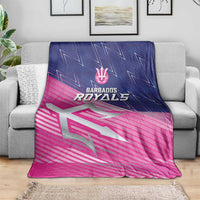 Barbados Cricket Royals Blanket Sporty Style with Trident Symbol - Wonder Print Shop