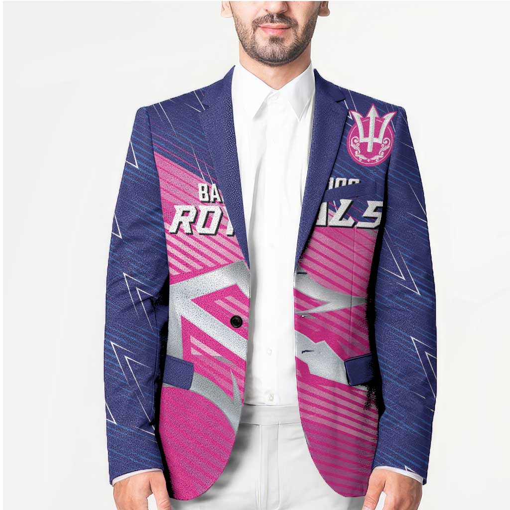 Custom Barbados Cricket Royals Blazer Sporty Style with Trident Symbol - Wonder Print Shop