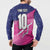 Custom Barbados Cricket Royals Button Sweatshirt Sporty Style with Trident Symbol - Wonder Print Shop