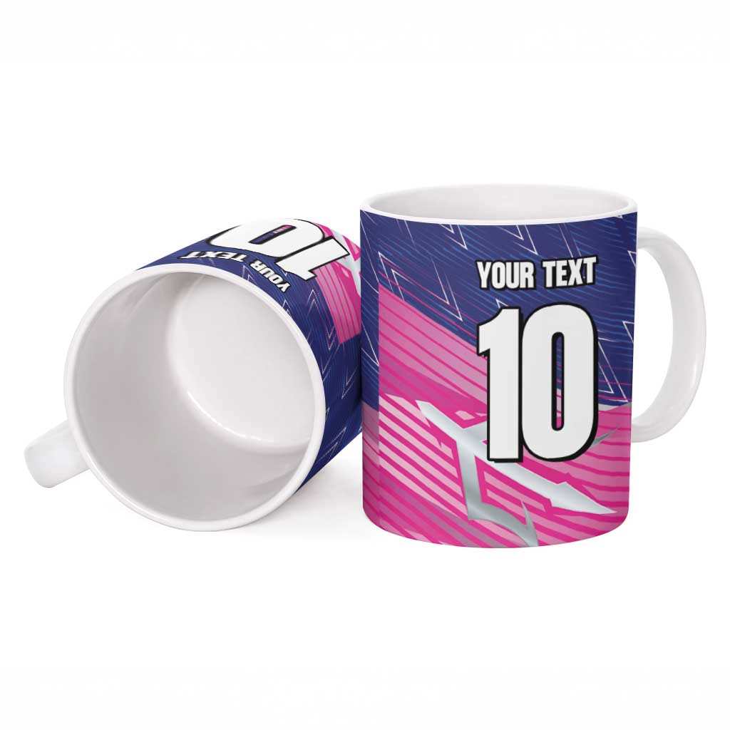 Custom Barbados Cricket Royals Ceramic Mug Sporty Style with Trident Symbol - Wonder Print Shop