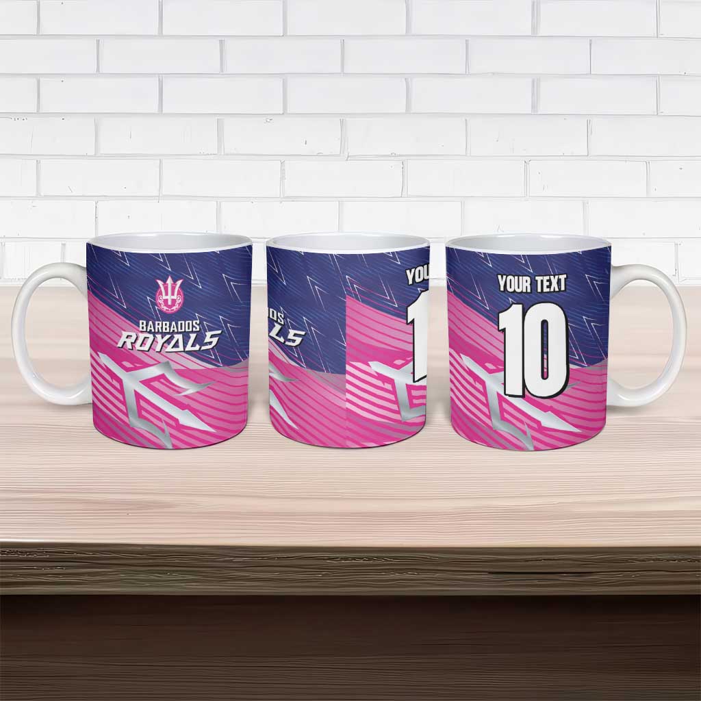 Custom Barbados Cricket Royals Ceramic Mug Sporty Style with Trident Symbol - Wonder Print Shop