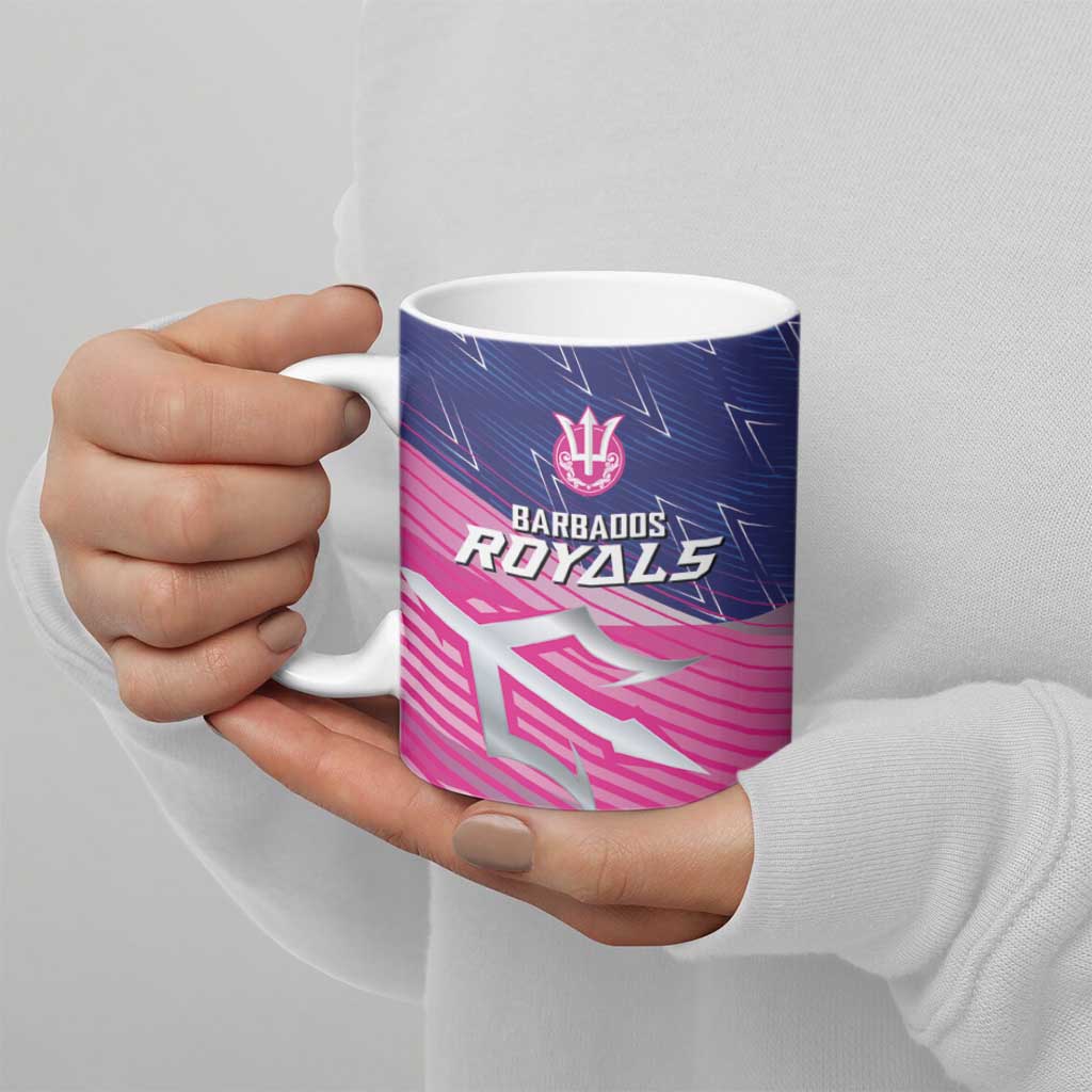 Custom Barbados Cricket Royals Ceramic Mug Sporty Style with Trident Symbol - Wonder Print Shop
