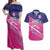 Custom Barbados Cricket Royals Couples Matching Off Shoulder Maxi Dress and Hawaiian Shirt Sporty Style with Trident Symbol - Wonder Print Shop