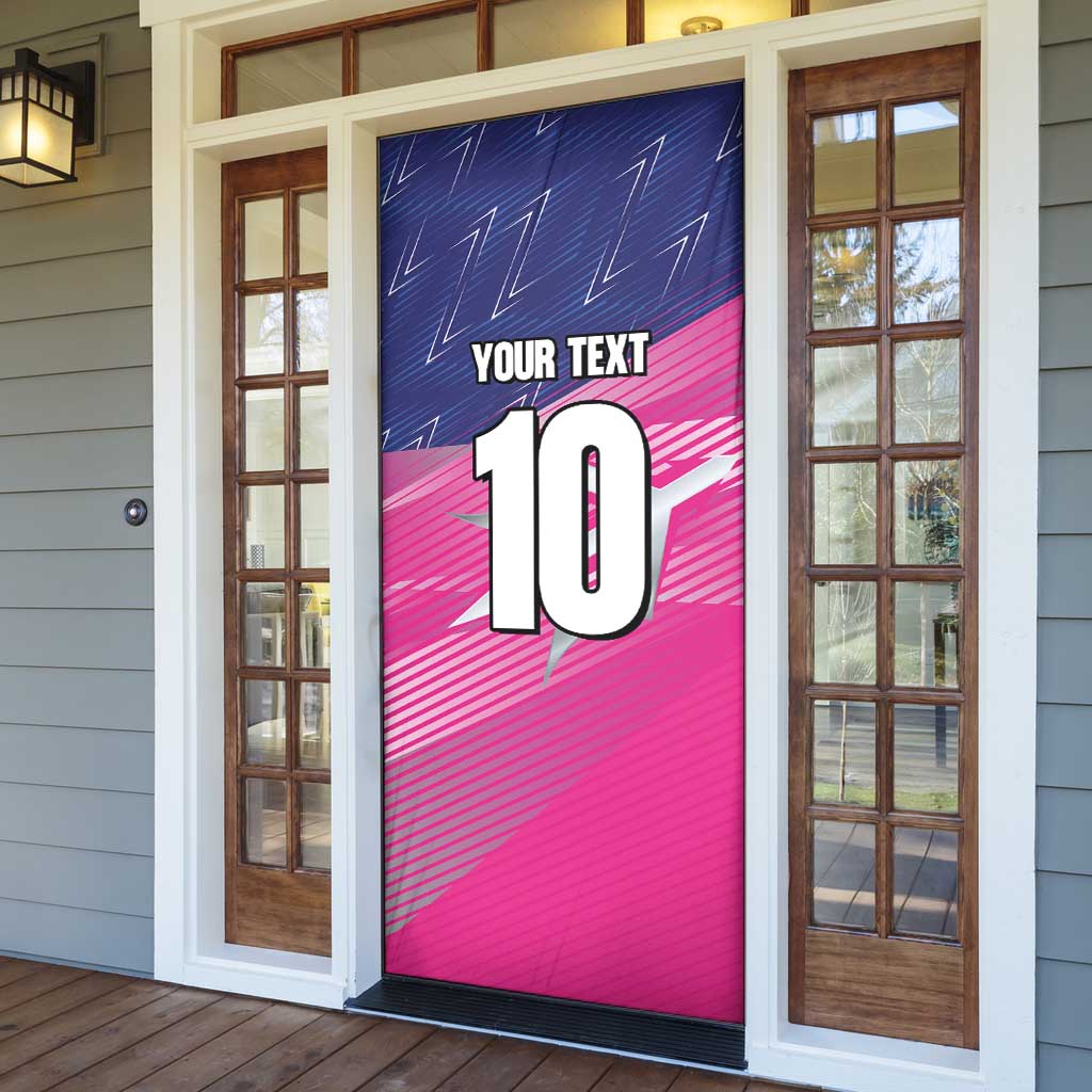 Barbados Cricket Royals Door Cover Sporty Style with Trident Symbol - Wonder Print Shop