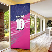 Barbados Cricket Royals Door Cover Sporty Style with Trident Symbol - Wonder Print Shop