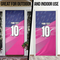 Barbados Cricket Royals Door Cover Sporty Style with Trident Symbol - Wonder Print Shop