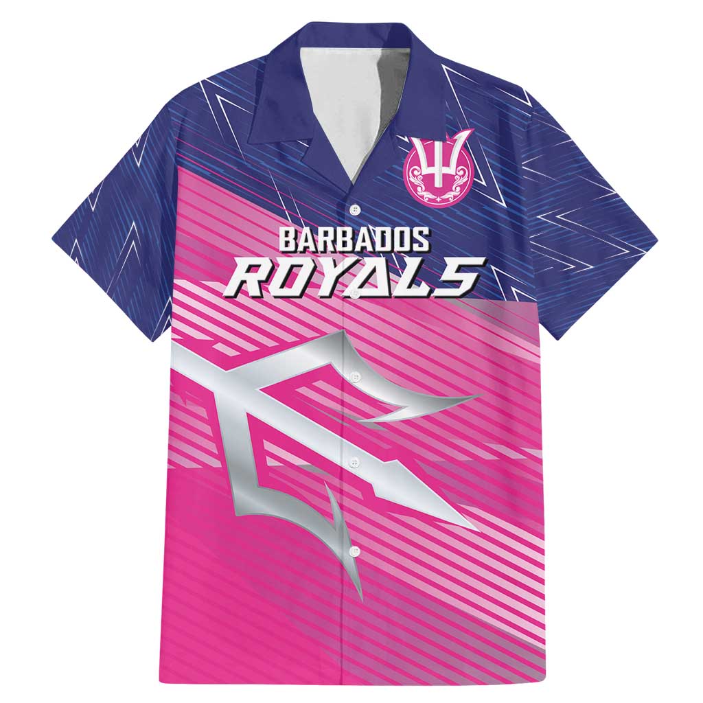 Custom Barbados Cricket Royals Family Matching Mermaid Dress and Hawaiian Shirt Sporty Style with Trident Symbol - Wonder Print Shop