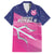 Custom Barbados Cricket Royals Family Matching Off Shoulder Maxi Dress and Hawaiian Shirt Sporty Style with Trident Symbol - Wonder Print Shop