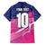 Custom Barbados Cricket Royals Family Matching Off Shoulder Maxi Dress and Hawaiian Shirt Sporty Style with Trident Symbol - Wonder Print Shop