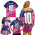 Custom Barbados Cricket Royals Family Matching Off Shoulder Short Dress and Hawaiian Shirt Sporty Style with Trident Symbol - Wonder Print Shop