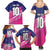 Custom Barbados Cricket Royals Family Matching Summer Maxi Dress and Hawaiian Shirt Sporty Style with Trident Symbol - Wonder Print Shop