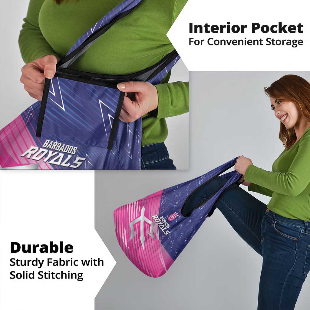 Barbados Cricket Royals Grocery Bag Sporty Style with Trident Symbol - Wonder Print Shop