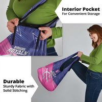 Barbados Cricket Royals Grocery Bag Sporty Style with Trident Symbol - Wonder Print Shop