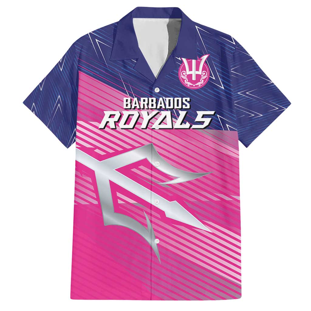 Custom Barbados Cricket Royals Hawaiian Shirt Sporty Style with Trident Symbol - Wonder Print Shop