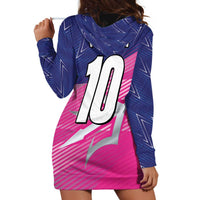 Custom Barbados Cricket Royals Hoodie Dress Sporty Style with Trident Symbol - Wonder Print Shop