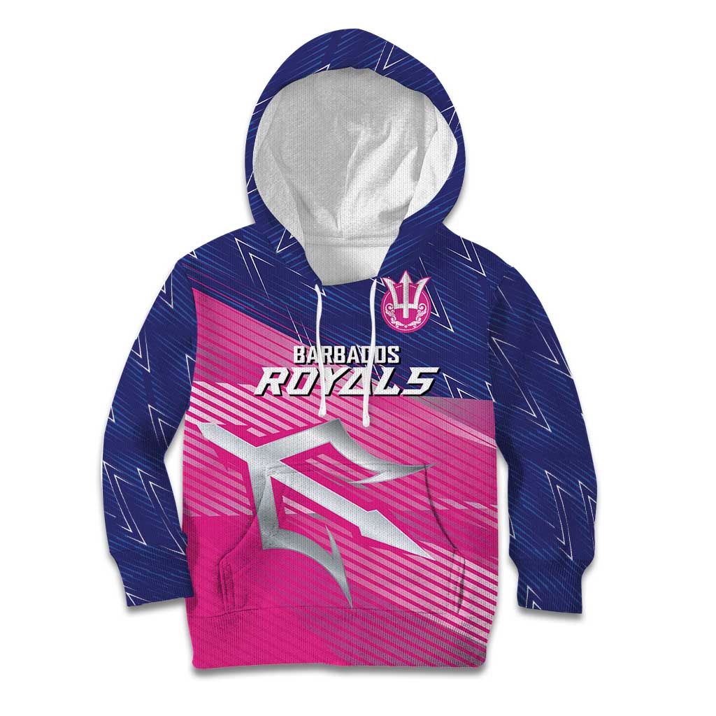 Custom Barbados Cricket Royals Kid Hoodie Sporty Style with Trident Symbol - Wonder Print Shop