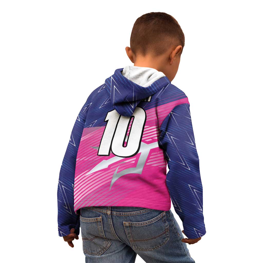 Custom Barbados Cricket Royals Kid Hoodie Sporty Style with Trident Symbol - Wonder Print Shop