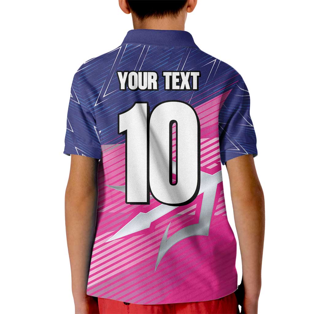 Custom Barbados Cricket Royals Kid Polo Shirt Sporty Style with Trident Symbol - Wonder Print Shop